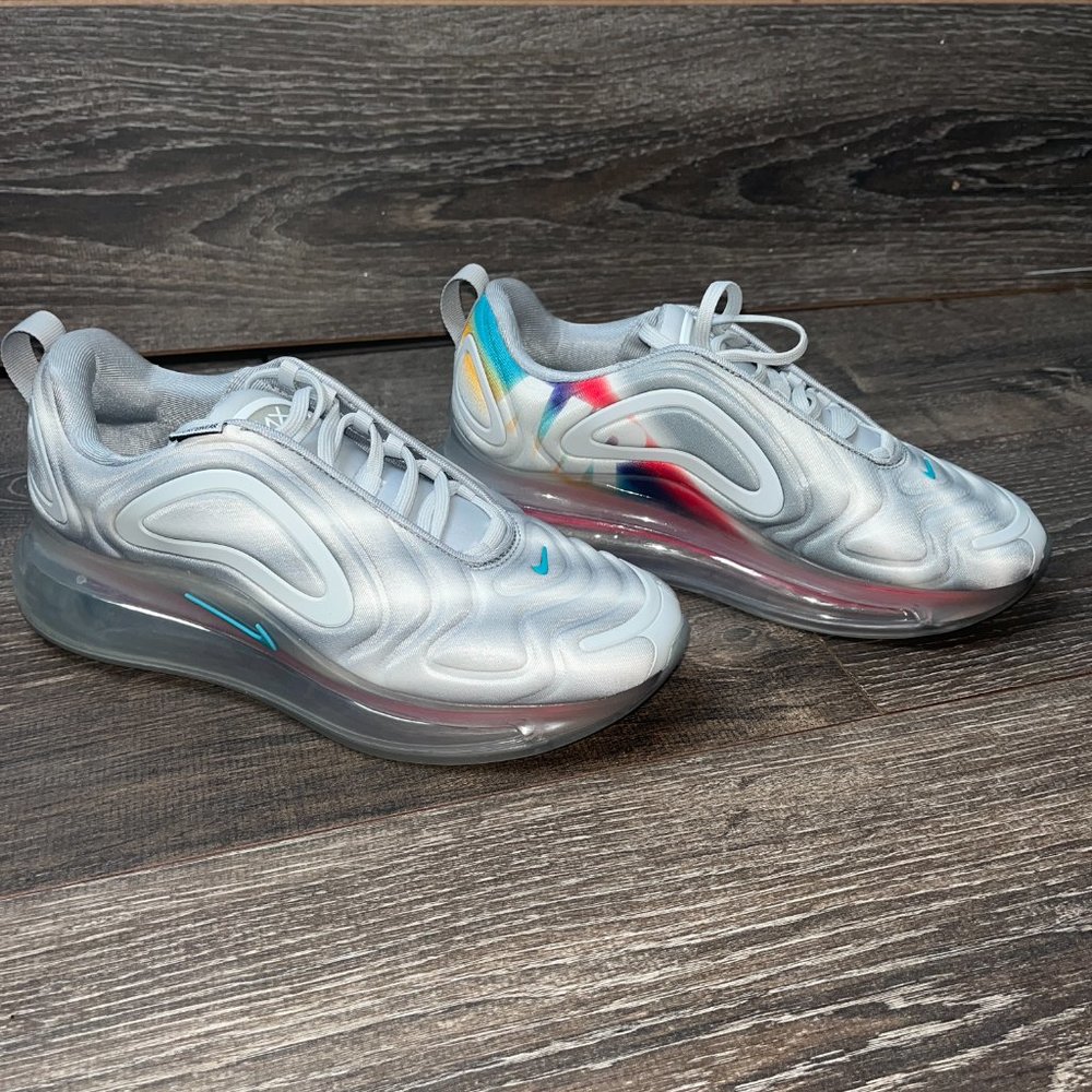 Nike Air Max 720 GS Geology Grey Red Teal AQ3196-010 Youth SZ 6.5